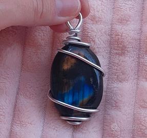 Pendente grande labradorite