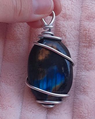 Pendente grande labradorite