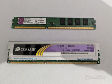 Moduli RAM DDR3 2x2GB Corsair Kingston