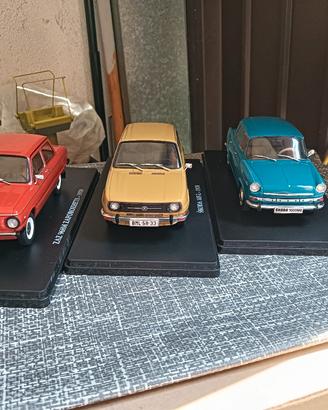 LOTTO DI 3 MODELLINI DUE SKODA UNA ZAZ SCALA 124 