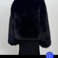 RAME cappotto nero in ecopelle