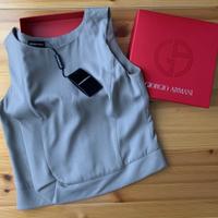 Armani Top Sottogiacca Blusa Smanicato Armani