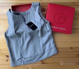 Armani Top Sottogiacca Blusa Smanicato Armani