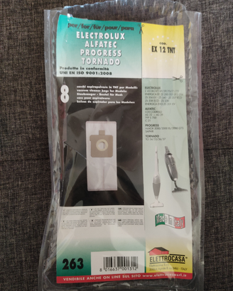 5 sacchetti per scopa elettrica Elettrolux