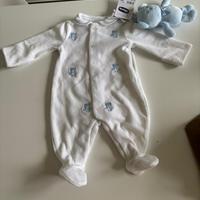 Tutina in ciniglia chicco con doudou