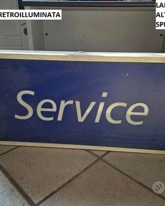 Insegna Service Luminosa Per Officina - Garage