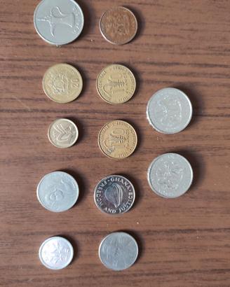 Lotto di monete africane ed asiatiche