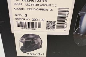 Casco ls2 advant x carbon solid taglia s