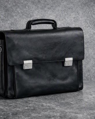 Valigetta 24 ore in pelle nera – vintage, elegante