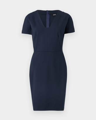 BOSS_Abito EDUVIS_Vestito di maglina_Blue scuro