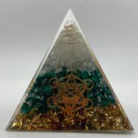Piramide Orgonite Atomium Labradorite Malachite