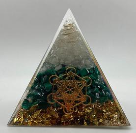 Piramide Orgonite Atomium Labradorite Malachite