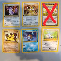 Lotto 5 Carte Pokémon  1 Edizione Team Rocket 