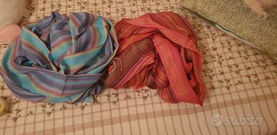 2 sciarpe leggere a righe 