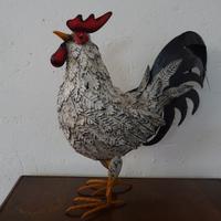 Galletto in ferro dipinto a mano