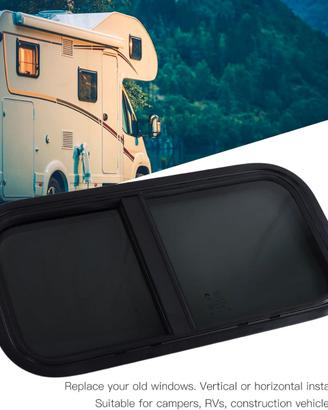 Finestra camper 600X300 scorrevole oscurata NUOVA