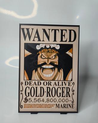 Quadro / Poster Wanted One Piece Gold D. Roger