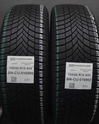 2 Pneumatici 195/60 R16 Bridgestone Weather Contro
