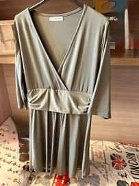 Abito premaman verde militare