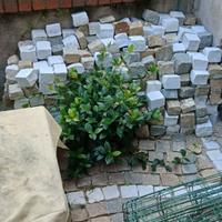 15mq di sampietrini marmo carrara/ pietra Luserna