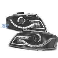 FARI AUDI A3 8P LUCE DIURNA A LED FONDO NERO