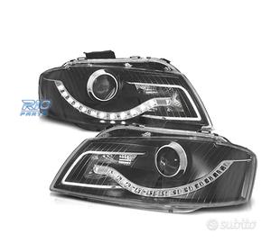FARI AUDI A3 8P LUCE DIURNA A LED FONDO NERO