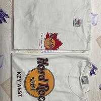 2 maglie vintage anni 90 hard rock cafe 100%cotone