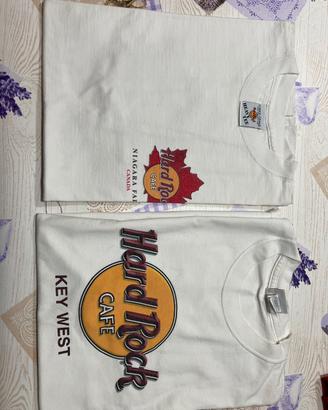 2 maglie vintage anni 90 hard rock cafe 100%cotone
