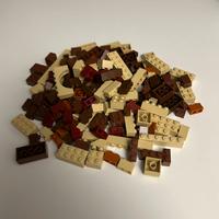 Lotto lego pezzi marroni