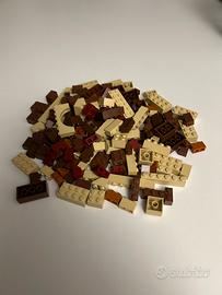 Lotto lego pezzi marroni