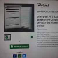 congelatore whirlpool afb632/a+