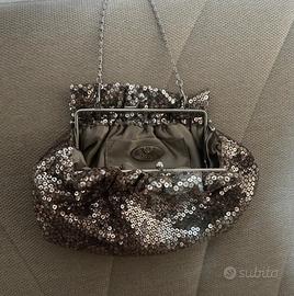 Borsa super luccicante piena di strass Keisha