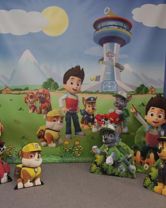 Fondale sagome paw patrol x carnevale o ludoteca