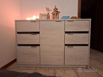 Soggiorno completo 3 pezzi rovere chiaro