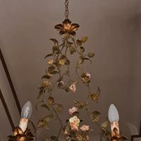 LAMPADARIO E  COPPIA APPLIQUES ANNI '50