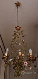 LAMPADARIO E  COPPIA APPLIQUES ANNI '50