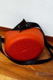 Borsa O bag arancione e marrone