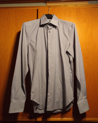 Camicia bianca e nera a quadretti Boggi uomo