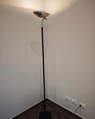 PIANTANA ACCIAIO  - LAMPADA A LED - TESTA OTTONE