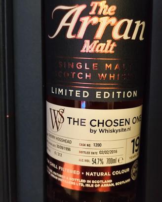 The Arran Whisky  Malt  19 anni Solo 312 bottiglie