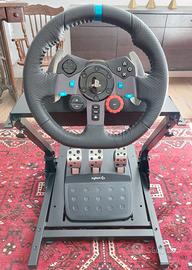 Volante Logitech, pedaliera e supporto acciao