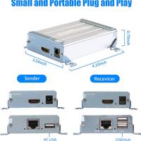 extender hdmi + 2 usb 80 mt (1080 p)     -poe-