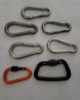 N.7 Moschettoni 10x 100 kg 180.