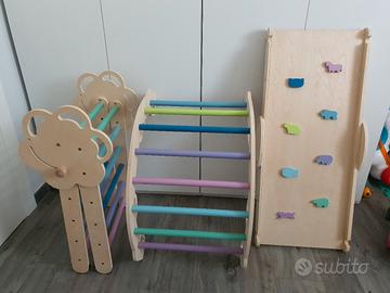 COSYLAND 8 in 1 Pikler Montessori con scivolo