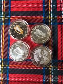 Monete Irlanda argento + moneta spagna 2002