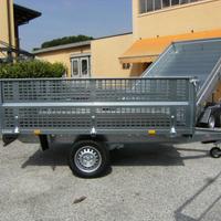 Carrello con sponde a rete 70 cm MonoAsse o Biasse