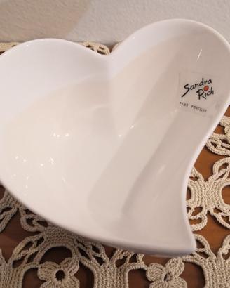Ciotola in porcellana a forma di cuore Sandra Rich