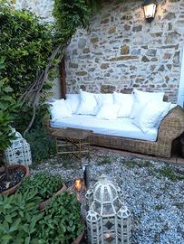 divano Gervasoni 270x125 rattan interno esterno