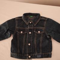 giubbotto jeans bambino unisex tg 74 Benetton 
