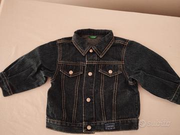 giubbotto jeans bambino unisex tg 74 Benetton 